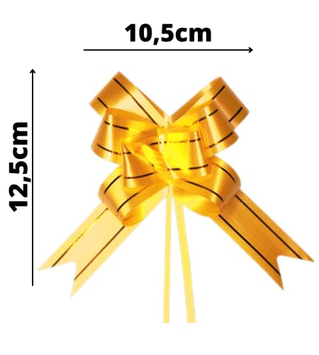 100 Laço Pronto Fácil Para Presente Laço Mágico 27mm x 47cm (Branco)