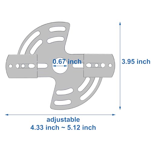 Barre transversale réglable support de lampe de plafond plaque de fixation - 2