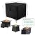 Fyelo 32 Inch Gas Fire Pit Cover for 28-32 Inch Square Fire Pit Tables, Heavy Duty 600D Waterproof & Windproof 32 x 32 x 24 Inches Patio Firepit Cover, Black