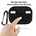 Woocon Airpods Pro case Cover,Silicone Cool Protective Cover Accessories Airpods Keychain Case Compatible with Airpods 3 (Black)