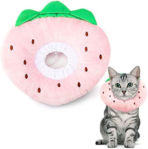 Adjustable Cat Collar, Comfortable Cat Collar, Soft Protective Collar Cat Wound Healing Protection Cone Anti Bite Safety Protective Collar for Pets Cats Dogs Puppies Kittens