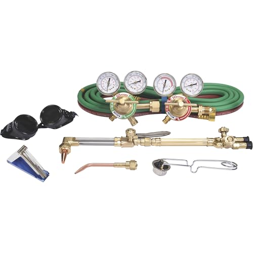 Klutch Medium-Duty Cutting and Welding Outfit - Oxyacetylene Victor-Style, 11-Piece Set