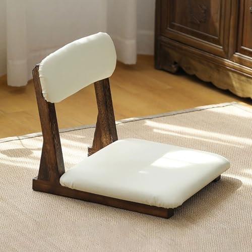 Wansiman Silla Tatami,Silla Japonesa de Suelo,Silla de meditación Tatami de Madera,Silla De Piso Japonesa Sin Patas para Salas De Estar,Ligera PortáTil,Ahorra Espacio,para Relax,Gaming,Yoga y TV