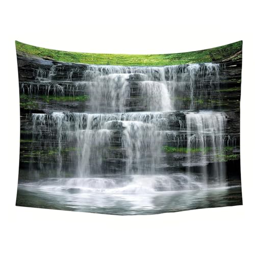 Tenture de décoration murale cascade pour masquer un mur vide - 5