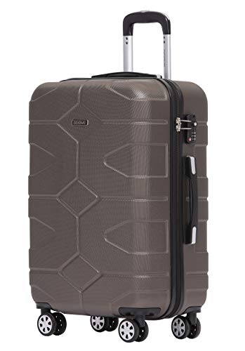 Preisvergleich Produktbild BEIBYE - TSA Schloß 2035 Hartschale Reisekoffer Koffer Handgepäck Trolley (Coffee, L)