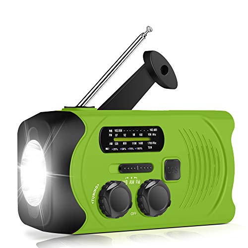 [Upgraded Version] RunningSnail Emergency Weather AM/FM NOAA Solar Powered Wind up Radio...