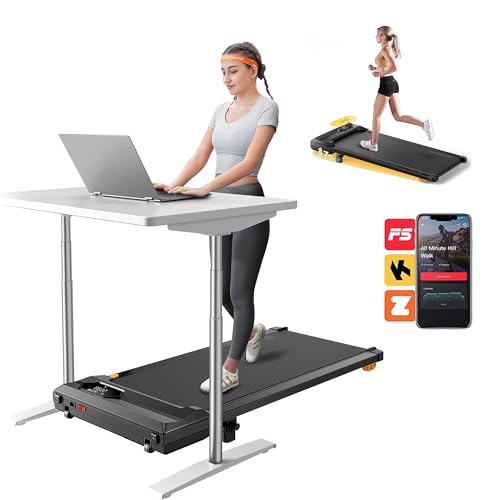 Image of Acezoe Foldable Treadmill with 10% Incline and Handle Bar, 4 in 1 Foldabla Treadmills for Home, Under Desk Treadmill with 300LBS Capacity, Walking Pad with Speaker, APP /Remote Control