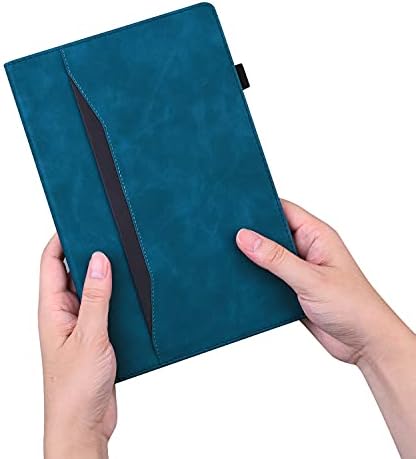 Rosbtib Case Galaxy Tab S8 Plus (SM-X800/X806)/ S7 Plus (SM-T970/T975)/ S7 FE (SM-T730/T736), PU Leather Flip Cover with Card Slot Stand Function Cover for Samsung Galaxy S8+ / S7+ / S7 FE 5G, Blue