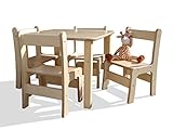 Naturel (poli) Enfant-enfant-table et 4 chaises en direct du fabricant