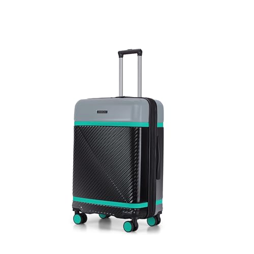 Image of Provogue Linea Hard-Sided PP 75 Cm Trolley Bag Large Size | Expandable Space with 8 Wheels Trolley Bags for Travel | TSA Lock | 3 Year Warranty (Galaxy Black)