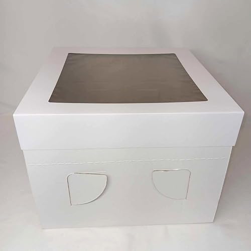 Oasis Supply, Caja de transporte ajustable para pastelespanadería, blanca, 14 x 14 x 12 pulgadas, 2 unidades