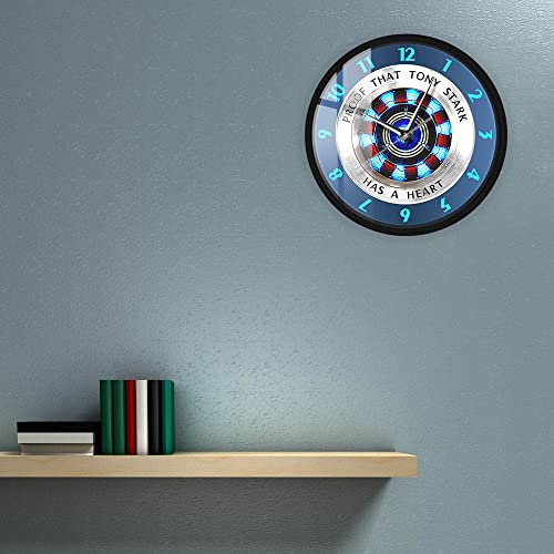 Reloj de Pared Redondo con Marco de Metal Negro 12" miniatura 5
