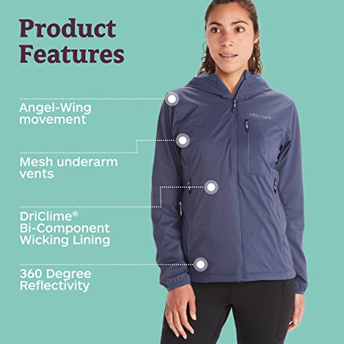 Marmot Moletom Feminino Ether DriClime com Capuz Tempestade, Pequeno