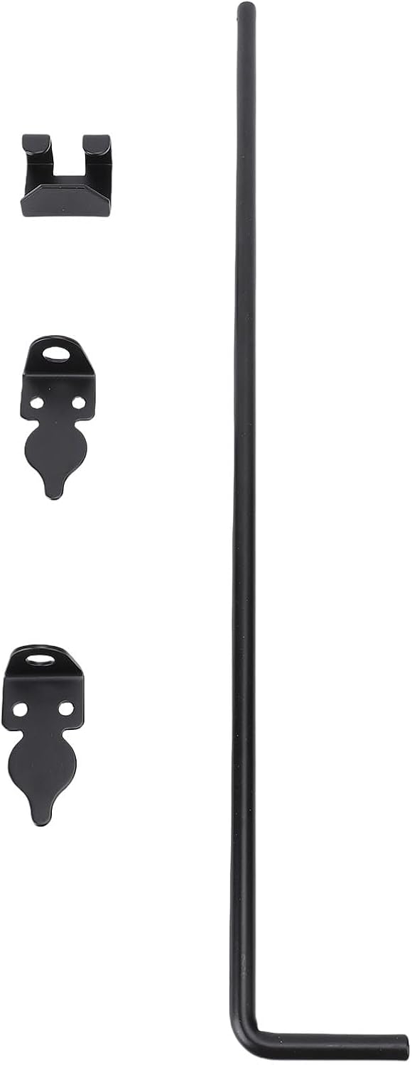 Pissente Gate Drop Rod, Heavy Duty Cane Screw/Fastener Steel Latch for Wooden Fence, Efficient Locking & Easy Installation for Residential Security
