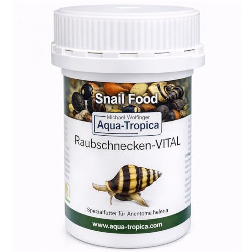 Aqua-Tropica Raubschnecken-VITAL – Spezialfutter für Raubschnecken (Anentome Helena) – proteinreiches Schneckenfutter für Aquarium, artgerechte Ernährung (35 g)
