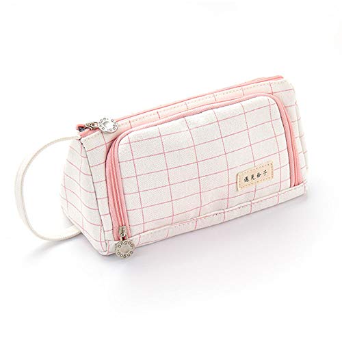 Preisvergleich Produktbild AidShunn Multifunktionale Große Kapazität Federmäppchen Premium Leinwand Bleistiftbeutel Schreibwaren Veranstalter Für Mädchen Dame