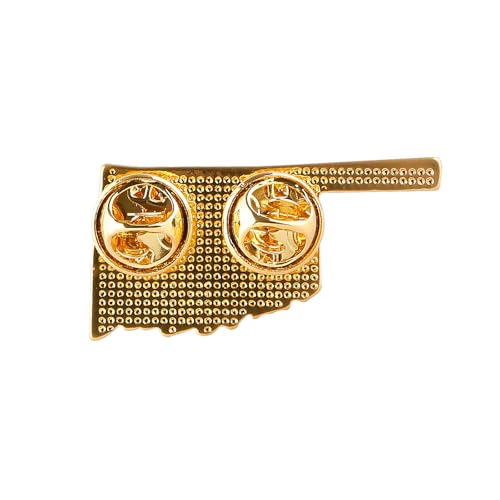 Image of State Shaped Map Lapel Metal Pin Enamel Brooch Keepsake Beautifully Designed for Backpack Hat