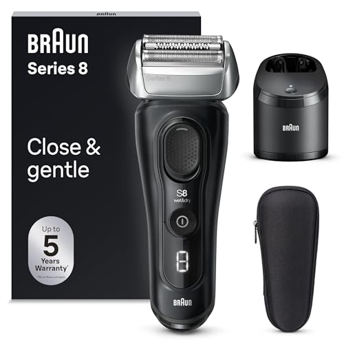 Braun Series 8 Afeitadora Eléctrica Hombre, Máquina de Afeitar Barba, Centro De Limpieza SmartCare, Afeitadora Eléctrica En Seco Y En Mojado, 8560cc, Negro