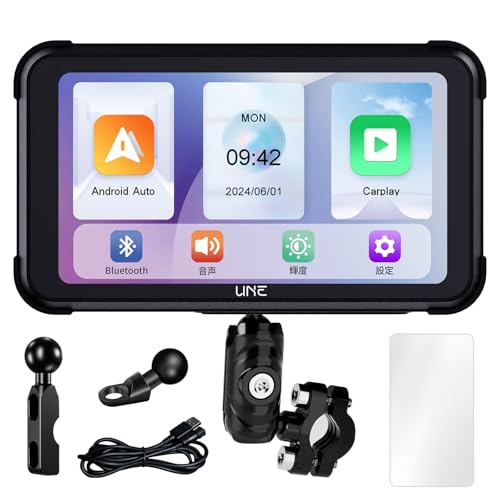 Amazon.co.jp: UNE バイク ドライブレコーダー CarPlay バイクナビ 5