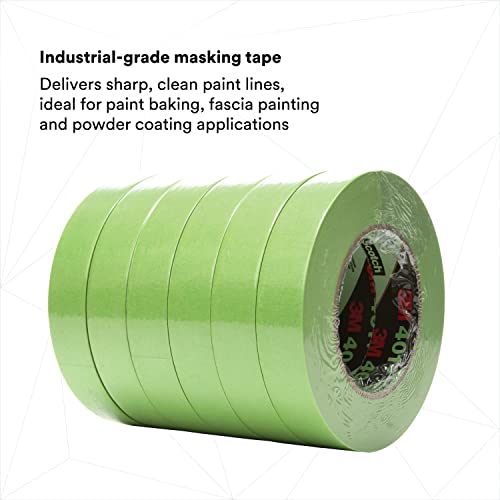 Image of 3M High Performance Green Masking Tape 401+, Superior Adhesion, Clean Removal, Highly Conformable, Paint-Bleed Resistant, 24 mm x 55 m, 6.4 mil, 24 /Case Bulk