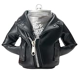 Puffin The Rebel Leather Jacket Insulated Can Cooler Sleeve 12oz & 16oz Tall Can - Non Slip Base, Beer Soda Drink Jacket for Cold or Hot Beverages - The Rebel 12 oz