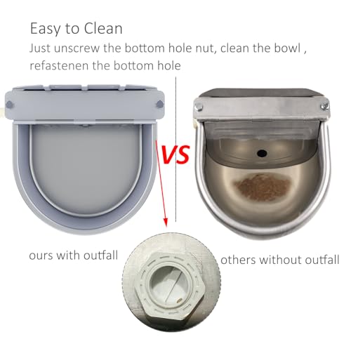 Essilnn Distribuidor Automático de Água para Cães, Alimentador de Água de Aço Inoxidável de Tamanho