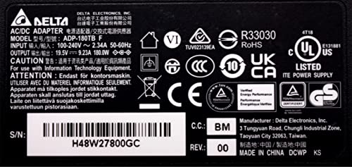 Delta Original Gaming Laptop 180W AC Adapter for Acer Predator Helios 300 G3-573, G3-573-7164 Notebook Charger Power Supply with 5.5mm *1.7mm PSU Adaptor Power Cord