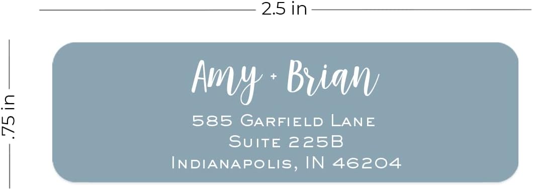 Simple Modern Blue Rolled Address Labels/Roll of 250 Muted Navy Personalized Address Labels/Designer Return Address Stickers in Elegant Plastic Dispenser
