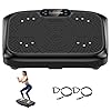Vibration Plate Exercise Machine Weight Loss, Full Body Workout Vibration Plate Lymphatic Drainage, 199 Adjustable Speeds Power Shaping Vibrating Plate 450 Lbs Capacity Fitness Platform