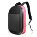 QOUP Zaino dinamico a LED Schermo a LED Impermeabile Intelligente di Dynamic Zaino Dynamic, 42 * 34 * 10cm-20L Grande capacità USB, per pubblicità/Ciclismo Esterno,Rosa
