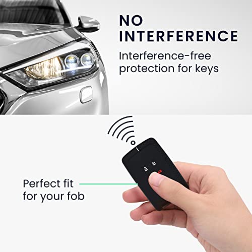 kwmobile Key Cover Compatible with Renault 4 Button Car Key Smart Key (only Keyless Go) (Set of 2) - Image 3