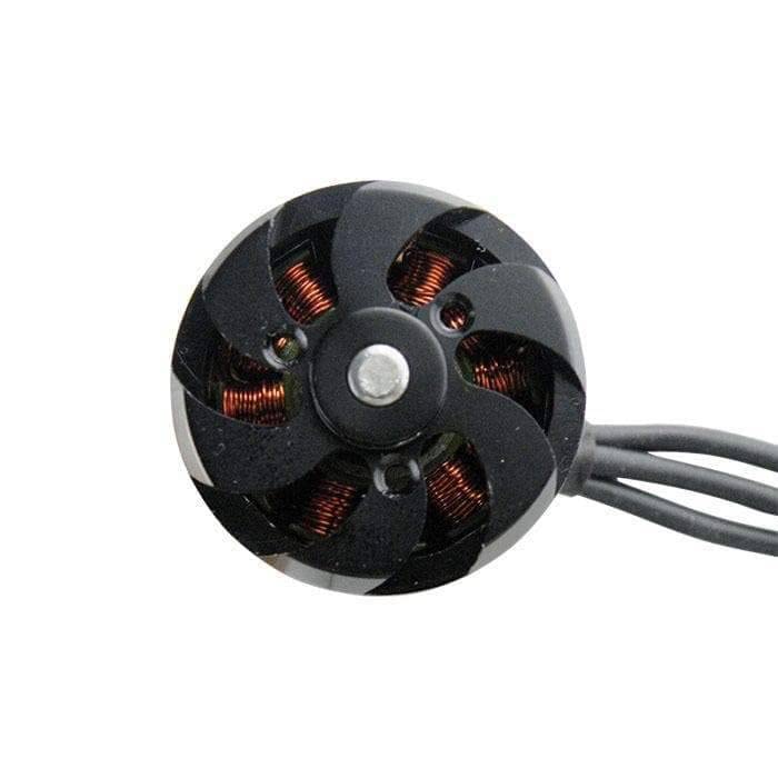 Top view of Maytech 3458-900KV motor showing internal windings and fan