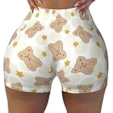 Cómodo y seguro: diseñado con un diseño único de entrepierna, estos pantalones cortos Kawaii Bear sin costuras para mujer ofrecen un amplio espacio para el movimiento y reducen la fricción en los muslos. Esto los hace excelentes pantalones cortos de gimnasio y pantalones cortos de elastano para mujer debajo del vestido, proporcionando comodidad y funcionalidad.