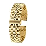 ERAKAFZTTK Cinturino in acciaio inossidabile adatto for Samsung Watch 3 4 5 45 mm Gear S3 46 mm 42 mm Active2 40 44 mm Cinturino in metallo Bracciale 22 mm 20 mm(Gold,22mm)