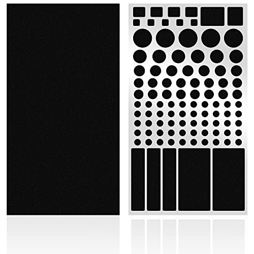 FLANCCI LED Light Blocking Stickers - Blackout LED Covers, Dim 50%80% of Lights, 2 Sheets (1 Cut Out + 1 Uncut)