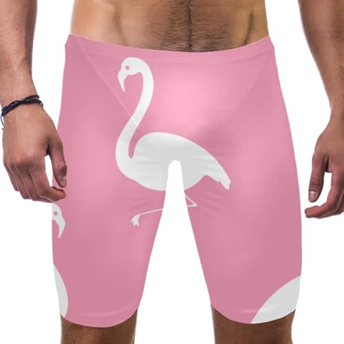 Traje de baño para hombre flamencos rosa natación competición y entrenamiento tallas S-3XL