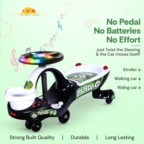 Image of Toyzone Eco Panda Magic Car | Ride-on Baby Car | Swing Car | Comfortable Seat | Elegant Design | Twister Ride on | for Kids Age 2+ (Toyzone Eco Panda-51909)