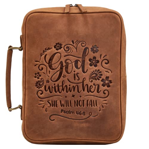 Elizo Leather Bible Cover For Men Bible Case For Men, Medium Leather Bible Covers For Women, Bible Bag Mens Bible Cover Book Cover Holder, Bible Bookmark Accessories Bible Gifts Carrying Case Embossed #TOP6