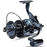 Sougayilang Spinning Fishing Reel,Ultra Smooth 13+1 Stainless Surf Reel,Powerful Drag and High Speed Saltwater & Freshwater Surf Fishing Reel-12000