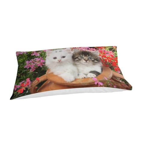 Housse de couette chat en peluche parure de lit 3 pièces microfibre 135x200 - 6