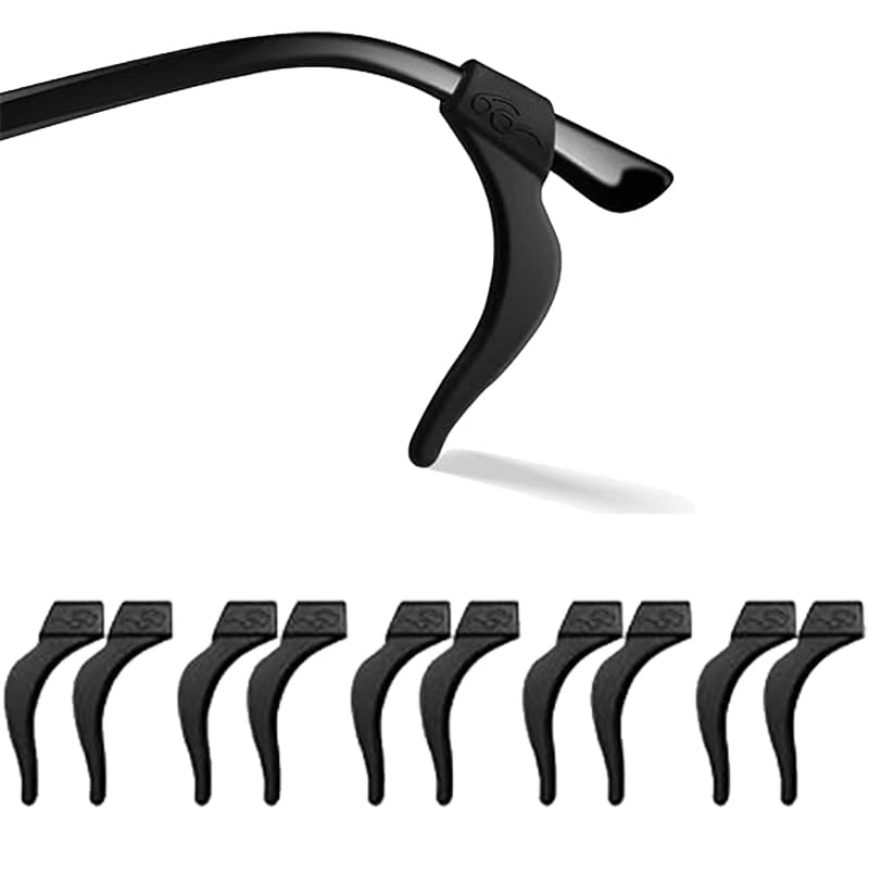 5 Pairs Silicone Glasses Ear Grips Anti-Slip Ear Cushions to Stop Glasses Slipping Down Nose for Spectacles Sunglasses & Reading Glasses