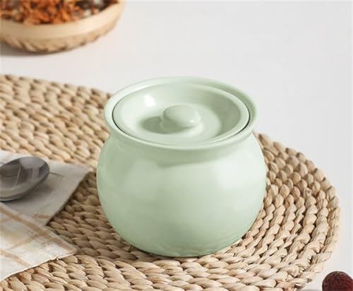 【XXA】蒸し碗 セラミック製の卵蒸し用ボウル し ふた付き スプーン付き ボウル 食器 キッチン スープ碗 電子レンジ対応 食事用 大容量 うつわ 器 お皿 陶器 旅館 和食器 飲食店 おしゃれ 業務用 調理用品 (シアン,シングルパック)