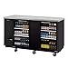 23cf Back Bar Cooler Black Vinyl Exterior With Glass Doors