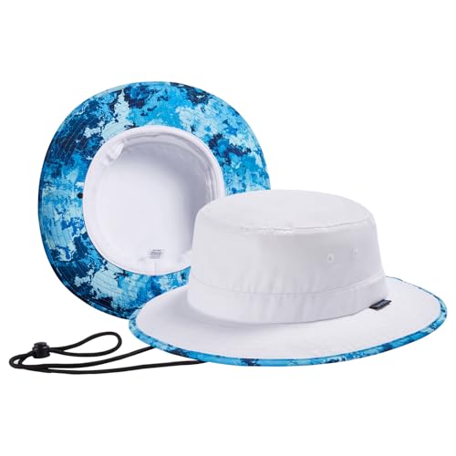 Image of UPF 50+ Foldable Sun Hat Patterned Under Brim Bucket Hats for Summer Hiking Fishing Beach Safari Men Women