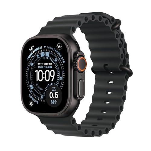 Apple Watch Ultra 3 GPS + Cellular 49mm Black Titanium Case with Black Ocean Band by Apple - Used condition - CA$674.25