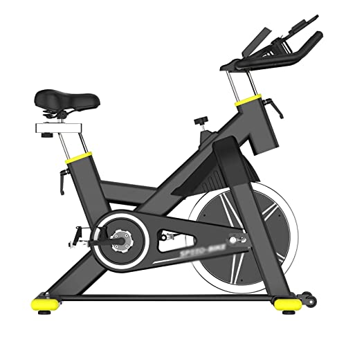 Image of Exercise Bikes Indoor Cycling Stationary Upright Bike Comfortable and Quiet Cardio Workout Machine LED Digital Display stepless Resistance for Home Gym