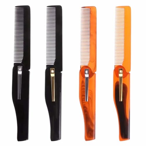 4 Paquete de Peines Plegables de Plástico, Peine de...
