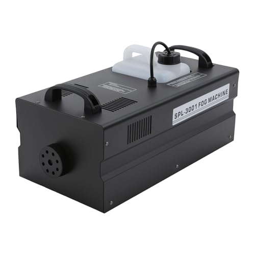 Máquina de humo portátil de 3000 W con control DMX512, panel y mando a distancia, tanque grande de 3 L, diseño fácil de rellenar para bodas, fiestas, discotecas, conciertos y Halloween, enchufe estadounidense, color negro miniatura 1