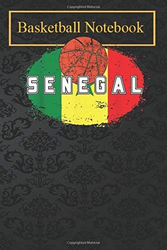 Basketball Notebook: Senegal Flag Basketball Jersey for Fans and Lovers 105 Lined Pages Basketball Sports Journals For Kids
