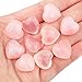 Rockcloud Healing Crystal Hearts 0.5 inch & Happy Buddha Carved Worry Stones Chakra Reiki Balancing Set, Rose Quartz
